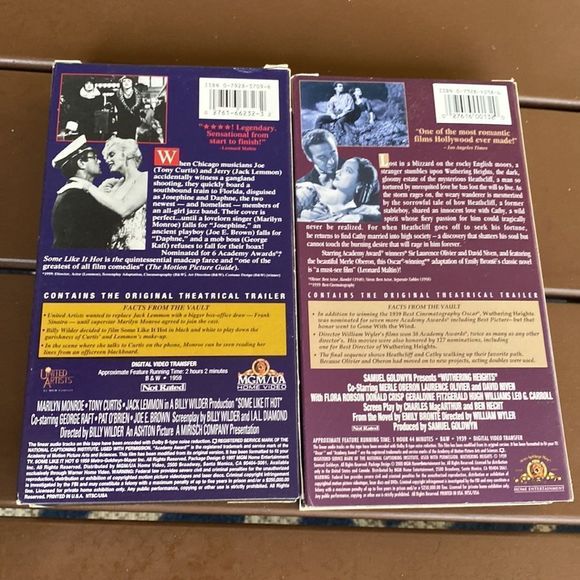 Bundle of 6  Classic VHS Video Tapes Marilyn Monroe Jimmy Stewart Myrna Loy - Picture 7 of 7